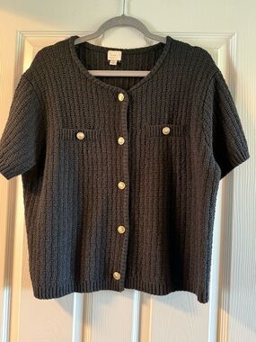 a new day Black Textured Knit Cardigan